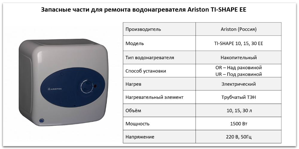 Купить запчасти Ariston TI-SHAPE EE в Калуге