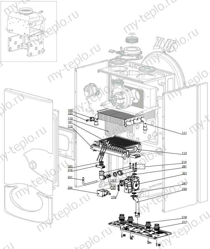 Запчасти для Ariston CLAS EVO SYSTEM 24 FF: схема Запчасти Ariston CLAS EVO SYSTEM 24 FF купить в Калуге